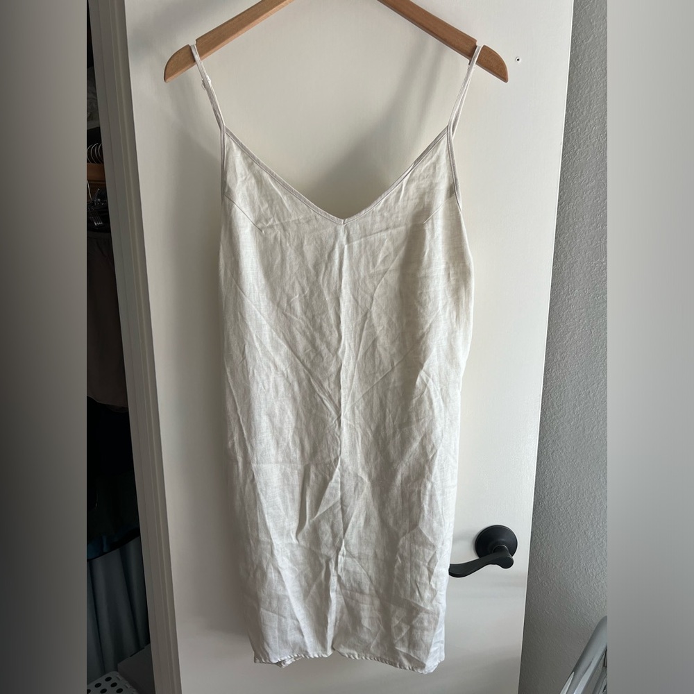 100% Linen Undyed Slip Dress